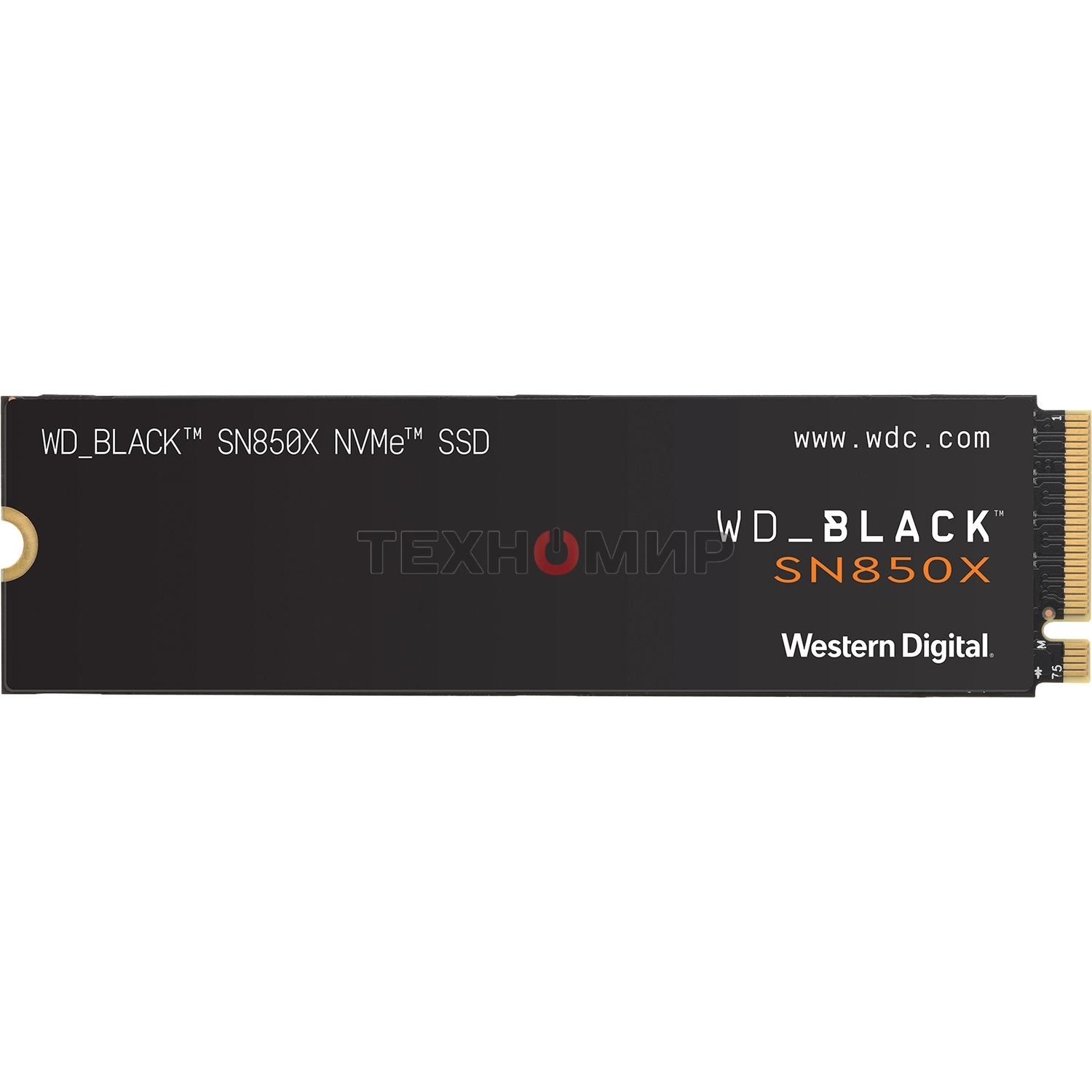 Накопитель SSD WD 1Tb Black SN850X, M.2(22x80мм), NVMe, PCIe 4.0 x4, 3D TLC, R/W 7300/6300Mb/s, IOPs 800 000/1 100 000, TbW 600, DWPD 0.3 (12 мес.)