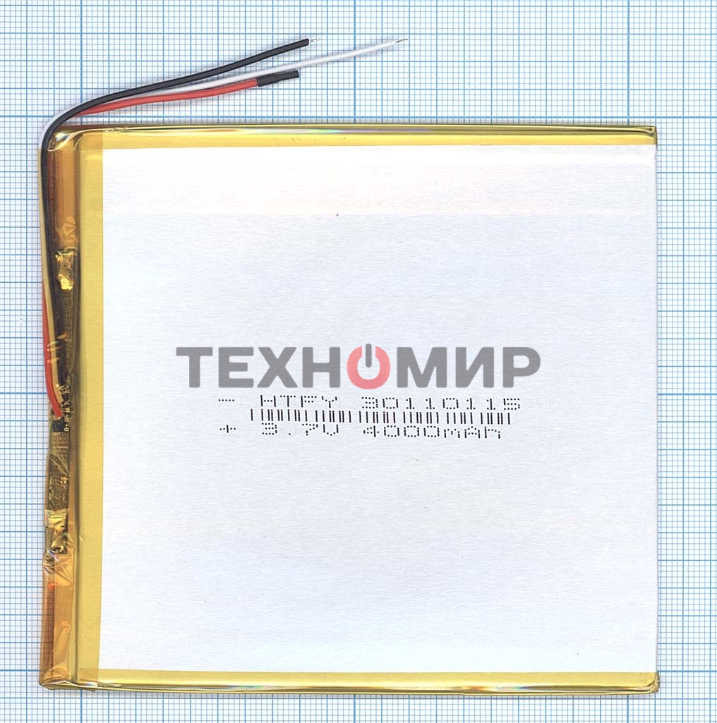 Аккумулятор Li-Pol (батарея) 3x110x115мм 3pin 3.7V/4000mAh