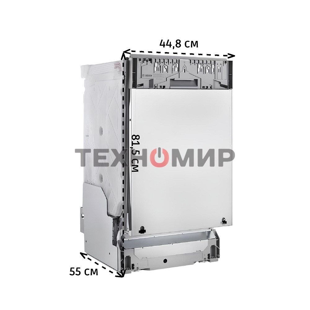 Встраиваемая посудомоечная машина Bosch SPV4HMX10E, серебристый, 44.8 см, 10 компл., 44 дБ, класс A++