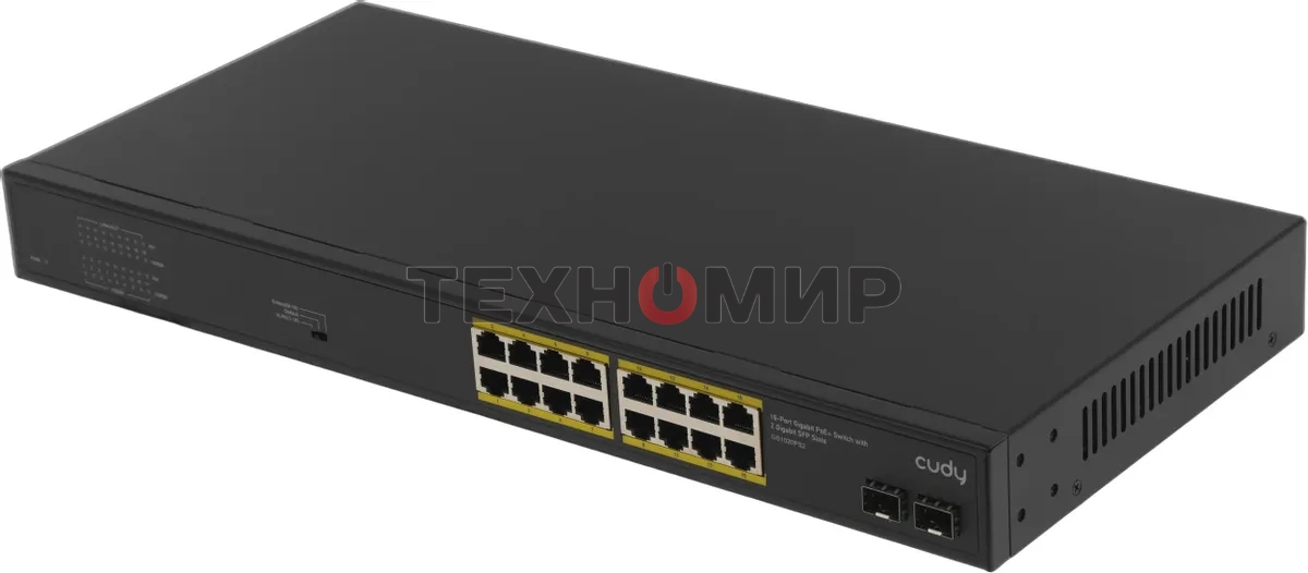 Коммутатор Cudy GS1020PS2 (L2) 16x1 Гбит/с 2SFP 16PoE+ 200W неуправляемый