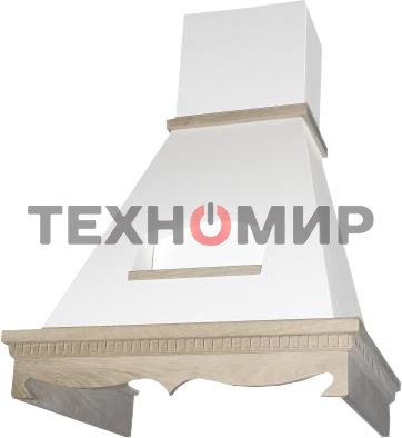 Вытяжка каминная Elikor Бельведер 60П-650-П3Д бежевый/дуб, 60 см, 650 куб. м/ч, 60 дБ