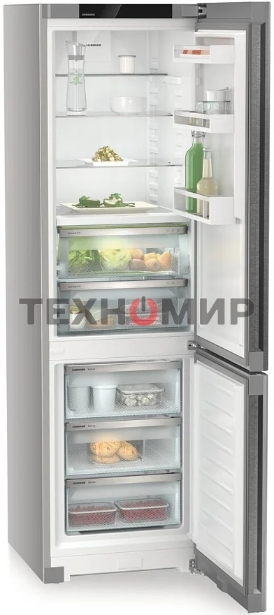 Холодильник Liebherr CBNsdc 573i-22 серебристый двухкамерный 266/94л морозилка снизу, No Frost