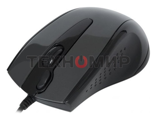 Мышь проводная A4Tech N-500F серый глянец/черный, 1200 dpi, USB, кнопки - 4