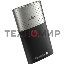 Внешний SSD Netac Z9, 250 Gb, USB 3.2 Gen 2 Type-C, R/W 550/480, черный