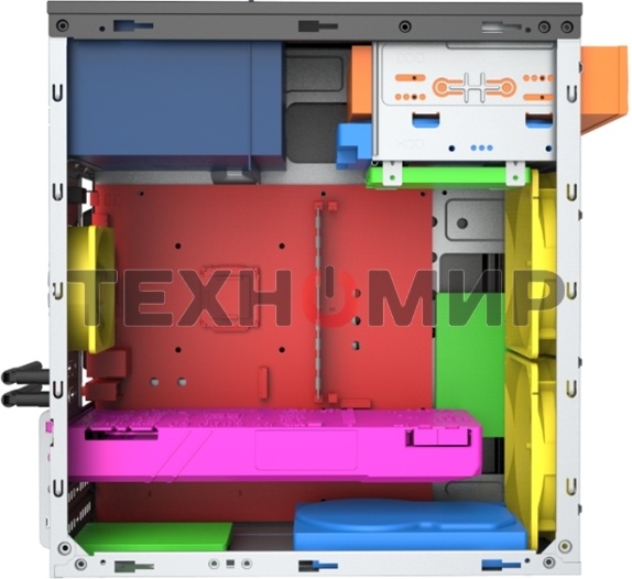 Компьютерный корпус с блоком питания 500Вт./Case Foxline FL-702, mATX, 1x5.25EXT, 1x3.5EXT, 2x3.5INT, 2xUSB 2.0, HDA, w/o FAN, w/500W ATX PSU, w/1.2m EU pwr cord