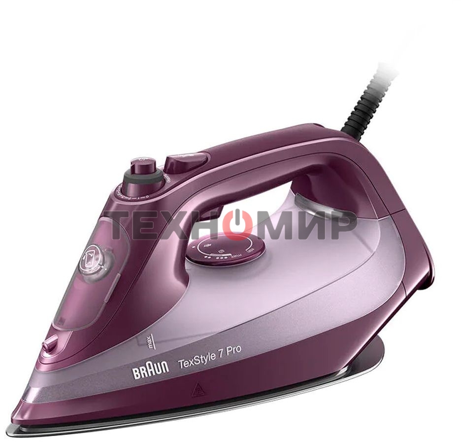 Утюг Braun SI7181VI сиреневый/фиолетовый, 3100 Вт, 50 г/мин, 230 г/мин, 300 мл