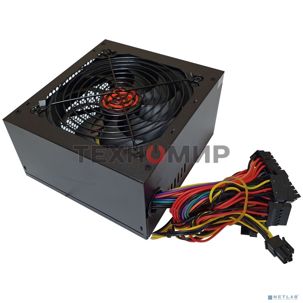 Блок питания Ginzzu SB500, 500Вт, 120мм, черный