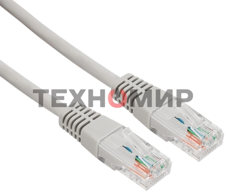 Пaтч-корд U/UTP Rexant, cat.5e, RJ45-RJ45, неэкранированный, LSZH серый, 5м