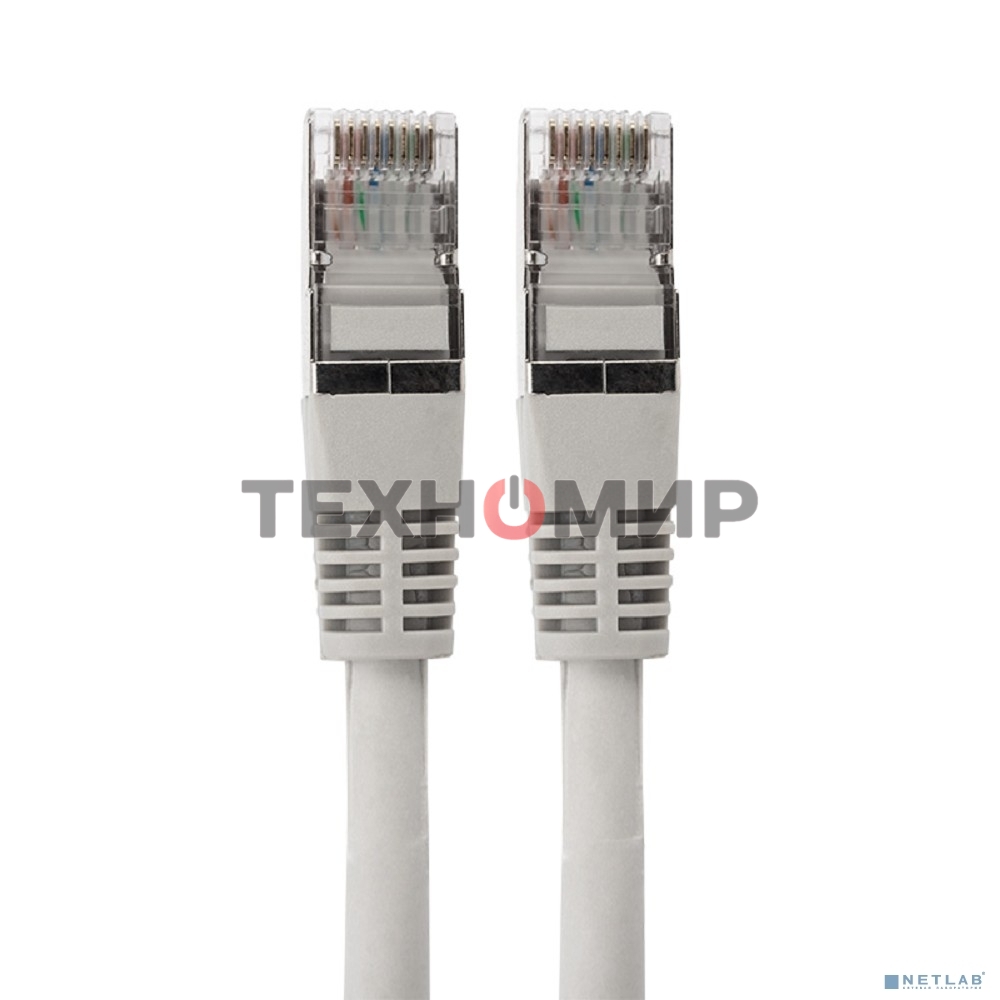 Пaтч-корд F/UTP Rexant, cat.6, RJ45-RJ45, экранированный, PVC серый, 0,5м