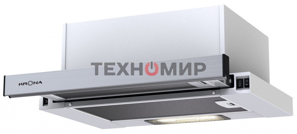 Вытяжка встраиваемая Krona Kamilla 450 нержавеющая сталь, 45 см, 507 куб. м/ч, 38 дБ