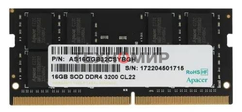 Оперативная память Apacer, DDR4, 16GB (1x16GB), 3200MHz, CL22, SO-DIMM