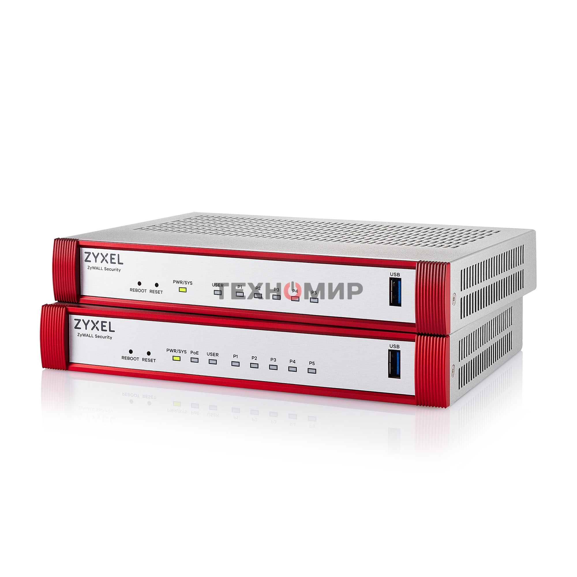 Межсетевой экран Zyxel USG FLEX 50HP, 1xRJ-45: 1G PoE+ (LAN/WAN), 4xRJ-45: 1G (LAN/WAN), 1xUSB3.0 **