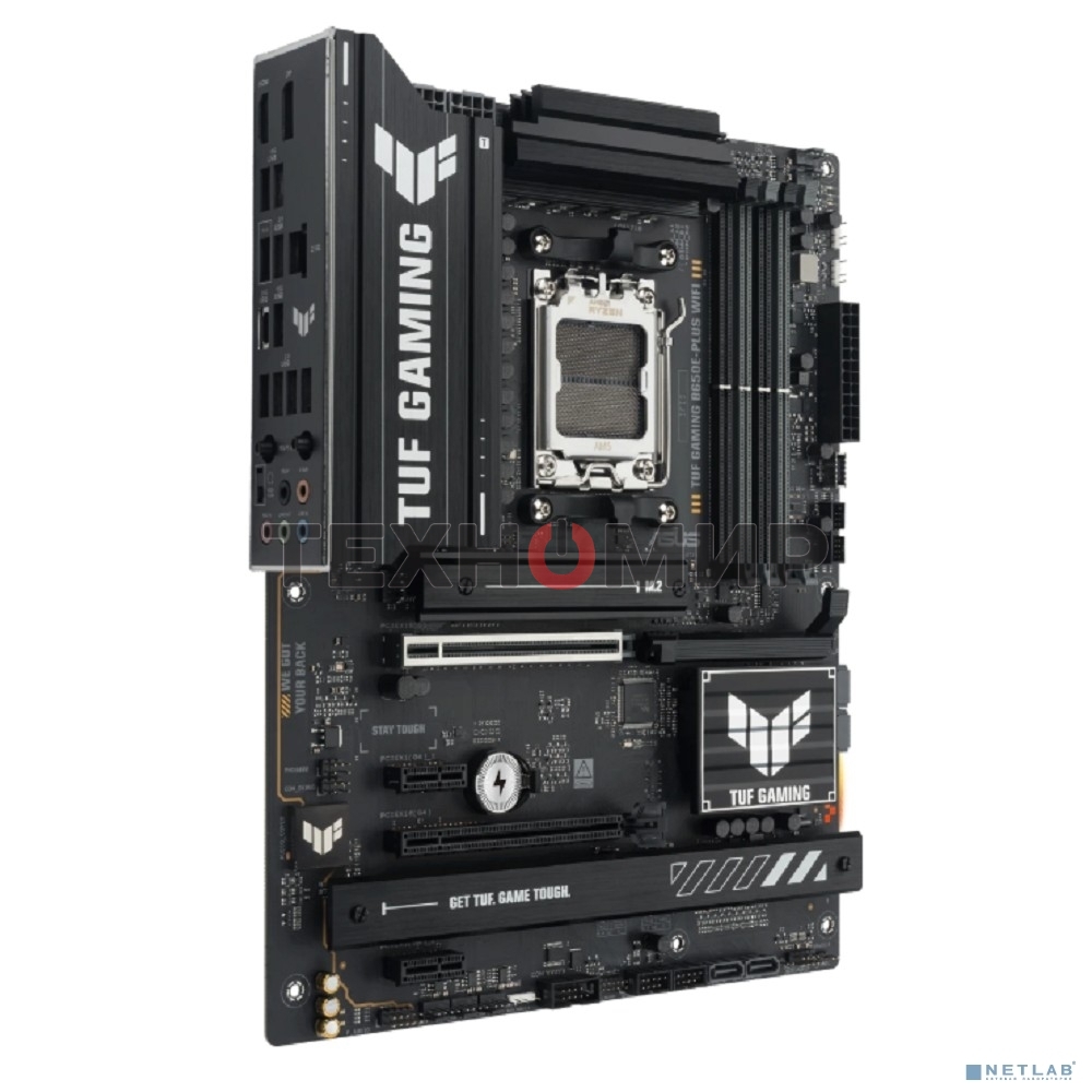Материнская плата ASUS TUF GAMING B650E-PLUS WIFI, AM5, AMD B650, 4xDDR5, 4xSATA, 3xM.2, 1xPCIe 5.0 x16, 1xPCIe 4.0 x4, 2xPCIe 4.0 x1, 1xDisplayPort, 1xHDMI, 1x2.5Gb LAN, Wi-Fi 6E, Bluetooth 5.3, 1xUSB-C 20Gbps, 3xUSB-A 10Gbps, 6xUSB-A 2.0, 5x3.5 мм, 7.1,
