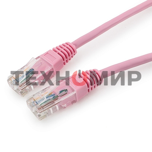 Патч-корд UTP Cablexpert cat.5e, 0.5м, литой, многожильный, розовый