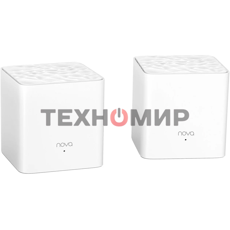 МаршрутизаторTenda nova MW3 (2 роутера) АС1200 Двухдиапазонная Wi-Fi Mesh система, 2 порта fast ethernet RJ45