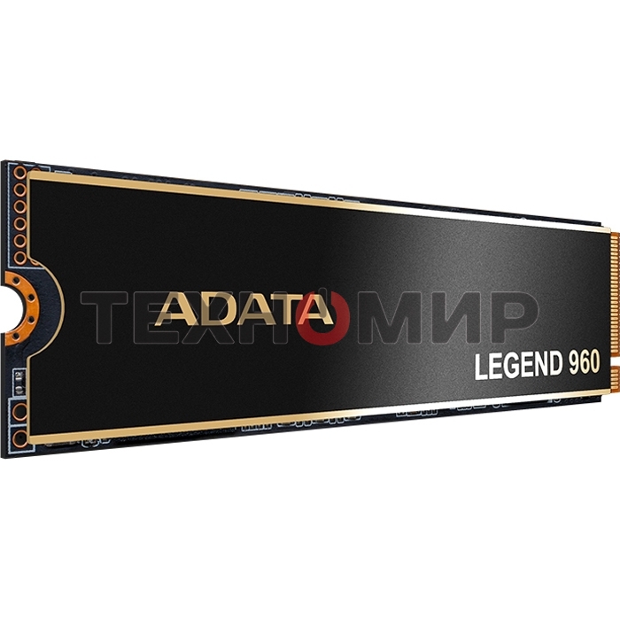 Накопитель SSD ADATA LEGEND 960, 1Tb, PCIe 4.0 x4, M.2 2280, NVMe, R/W 7400/6000, с радиатором