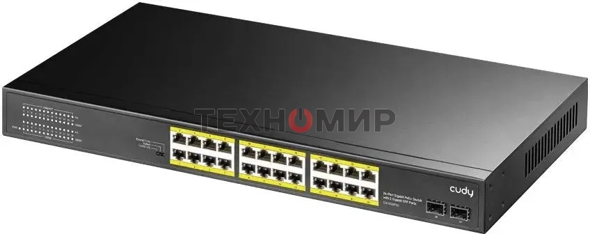 Коммутатор Cudy GS1028PS2 (L2) 24x1 Гбит/с 2SFP 24PoE+ 300W неуправляемый