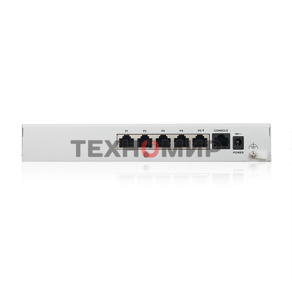 Межсетевой экран Zyxel USG FLEX 50HP, 1xRJ-45: 1G PoE+ (LAN/WAN), 4xRJ-45: 1G (LAN/WAN), 1xUSB3.0 **