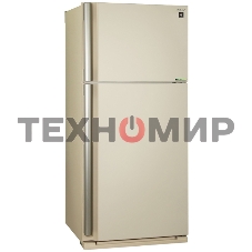 Холодильник Sharp SJ-XE55PMBE бежевый двухкамерный 388/148 л морозилка сверху