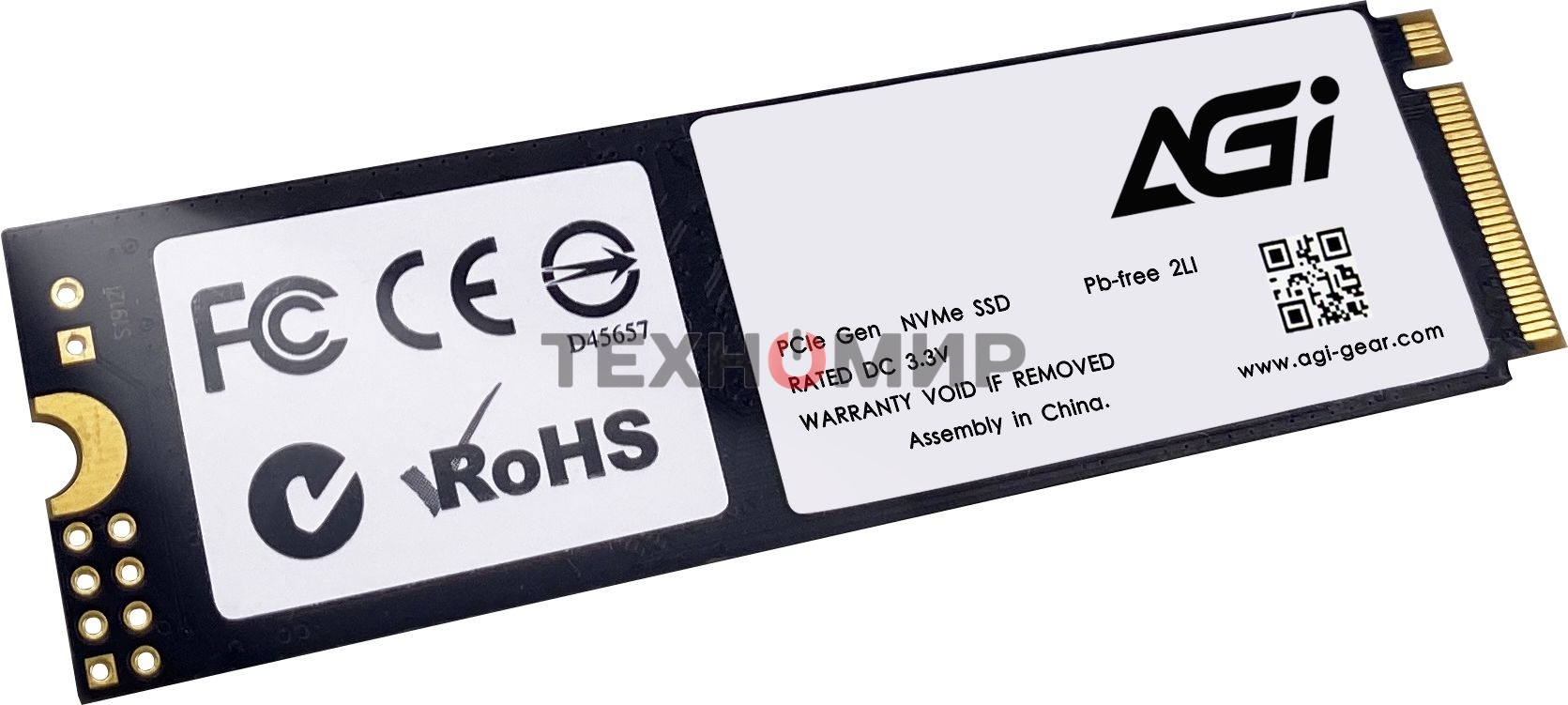 Накопитель SSD AGI AGI1T0G43AI818, 1Tb, PCIe 4.0 x4, M.2 2280, NVMe, R/W 4700/2800