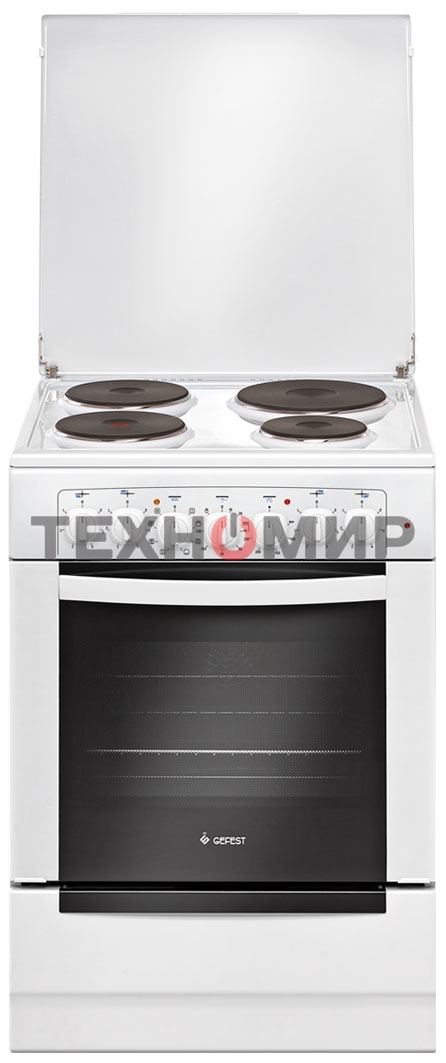 Плита электрическая Gefest 6140-02 белый, конфорок 4 электрических, духовка 55 л, 60 см x 85 см x 60 см