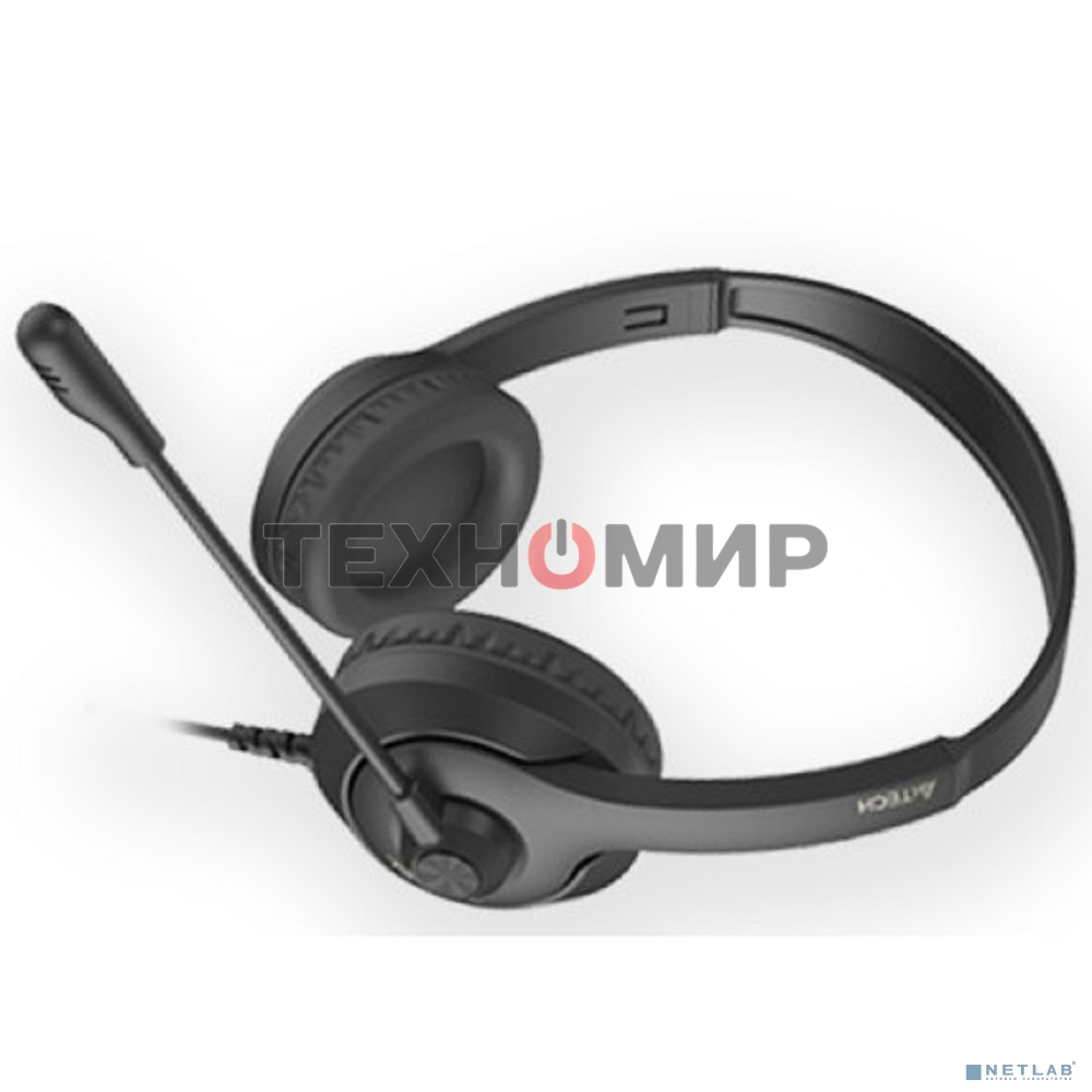 Гарнитура проводная с микрофоном A4Tech Fstyler FH100U черный