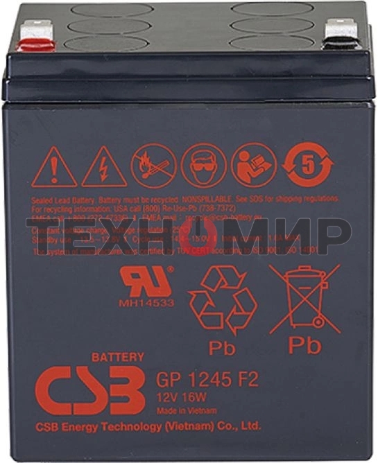 Батарея для ИБП CSB GP 1245 (12V 4.5Ah 16W) клемма F1 (бюджетная версия)