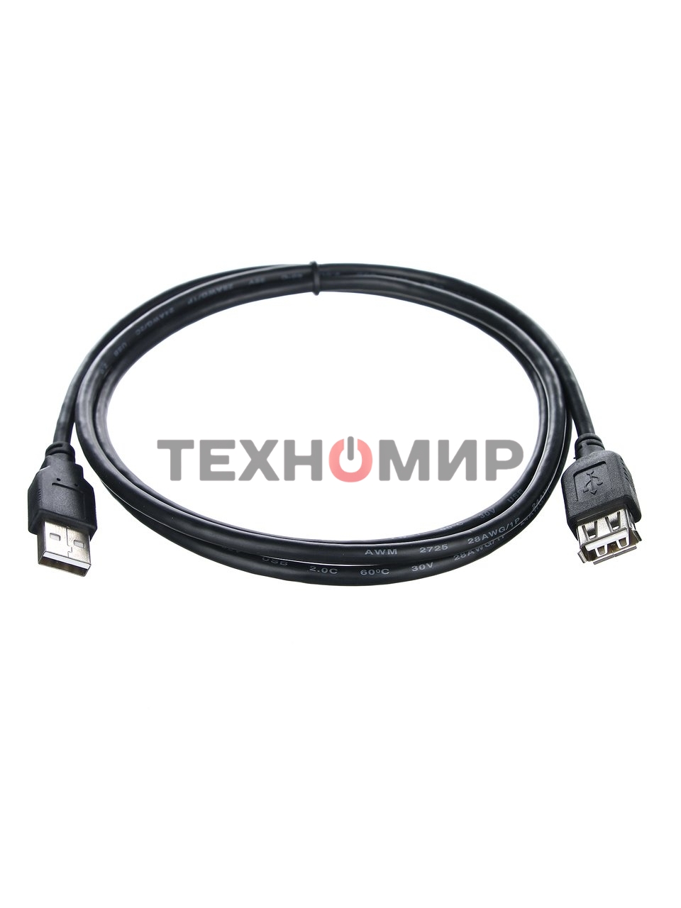 Кабель-удлинитель TELECOM USB2.0 Am-->Af 1,5 м черный TUS6990-1.5M