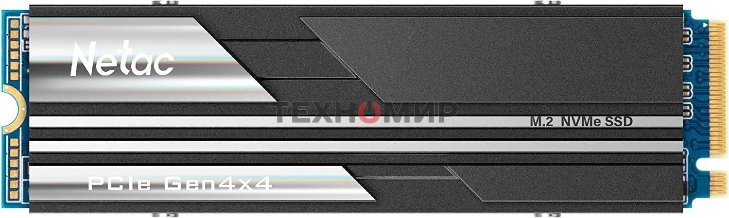 Накопитель SSD Netac NV5000, 500Gb, M.2 2280, PCIe 4.0 x4, NVMe, R/W 5000/2500, с радиатором