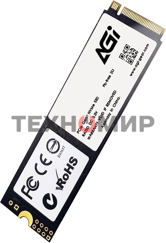Накопитель SSD AGI AGI1T0G43AI818, 1Tb, PCIe 4.0 x4, M.2 2280, NVMe, R/W 4700/2800
