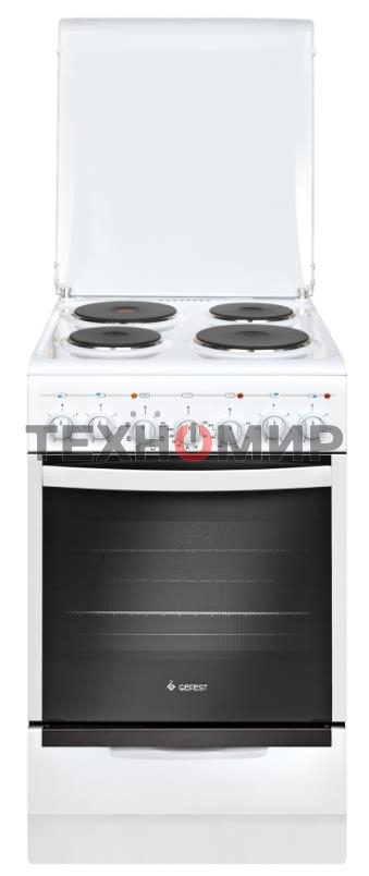 Плита электрическая Gefest 5140-02 белый, конфорок 4 шт, духовка 55 л, 50 см x 85 см x 58.5 см