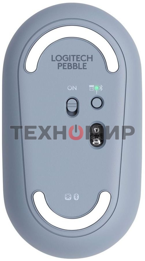 Мышь беспроводная Logitech Pebble M350 серый, 1000 dpi, радиоканал, Bluetooth, USB, кнопки - 3