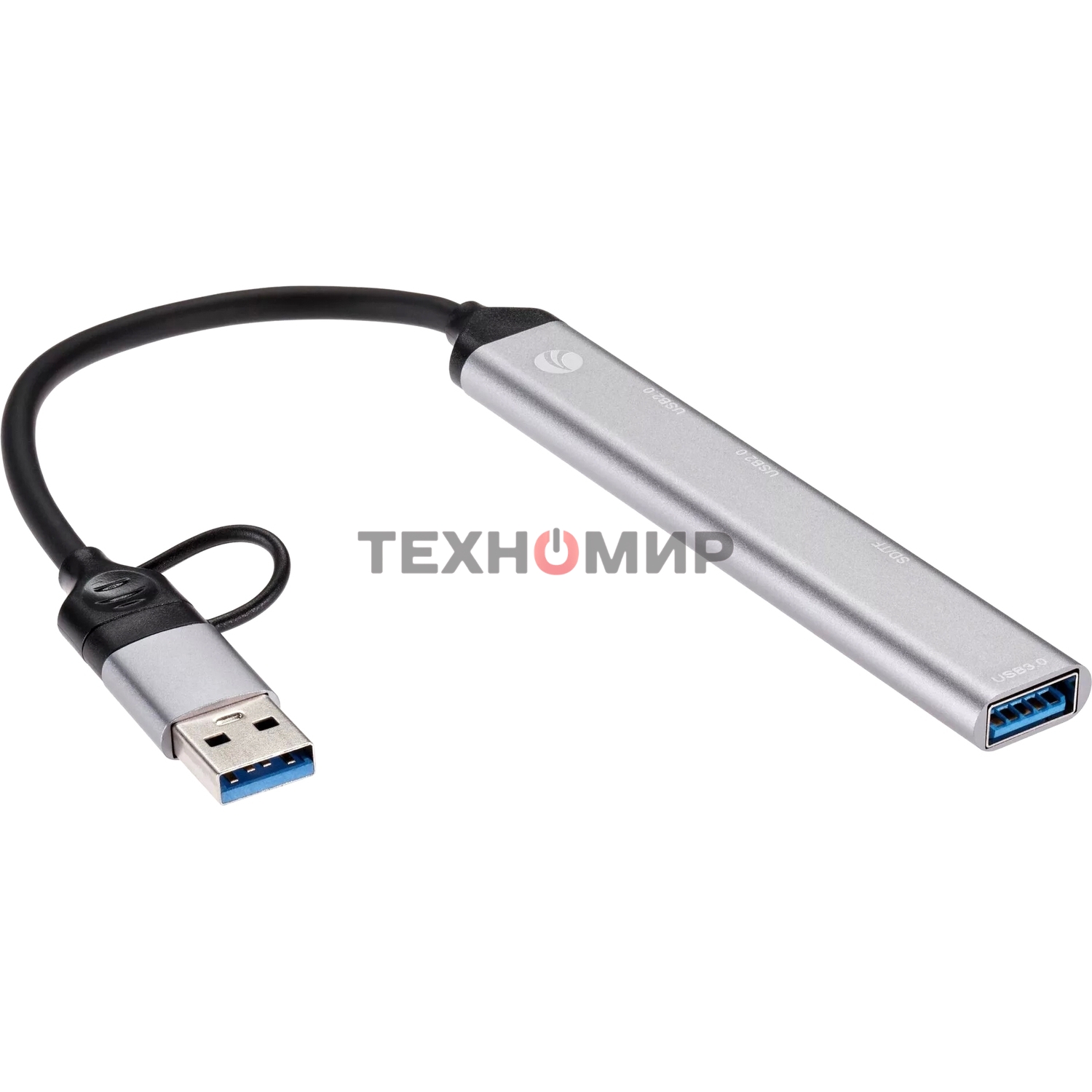 USB-концентратор TypeC+adapter-->USB3.0+2USB2,0+SD+TF, VCOM