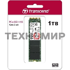 Накопитель SSD Transcend 115S, 1Tb, PCIe 3.0 x4, M.2 2280, NVMe, R/W 3200/2000