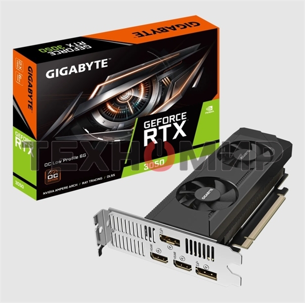 Видеокарта Gigabyte GV-N3050OC-6GL NVIDIA GeForce RTX 3050 6Gb 96bit PCI-E 4.0 GDDR6 1822/14000 HDMIx2 DPx2 HDCP Ret
