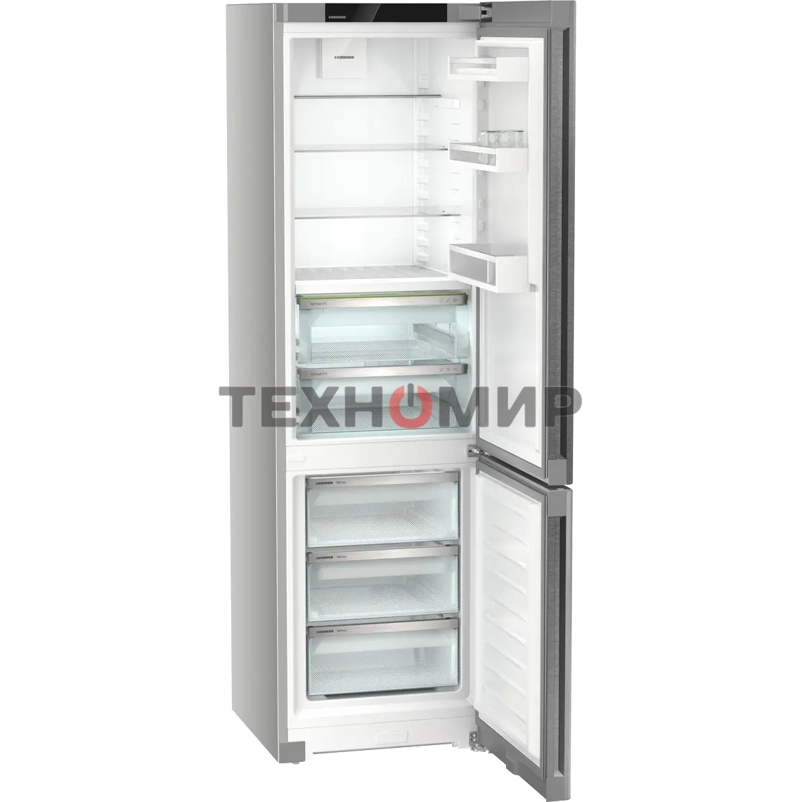 Холодильник Liebherr CBNsdc 573i-22 серебристый двухкамерный 266/94л морозилка снизу, No Frost