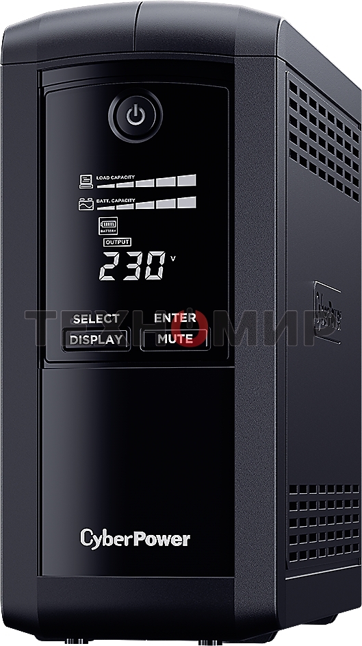 Источник бесперебойного питания UPS CyberPower VP1000ELCD Line-Interactive 1000VA/550W USB/RS-232/RJ11/45 (4 EURO)