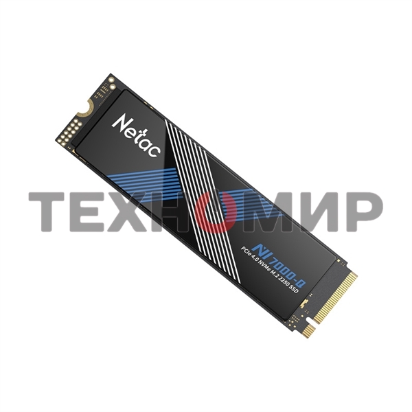 Накопитель SSD Netac NV7000-Q, 2Tb, M.2 2280, PCIe 4.0 x4, NVMe, R/W 7100/6200, с радиатором