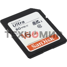 Флеш карта SDHC 16Gb Class10 Sandisk SDSDUNC-016G-GN6IN Ultra 80