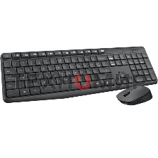 Комплект клавиатура+мышь Logitech MK235 беспроводной, USB, 1000 DPI, серый