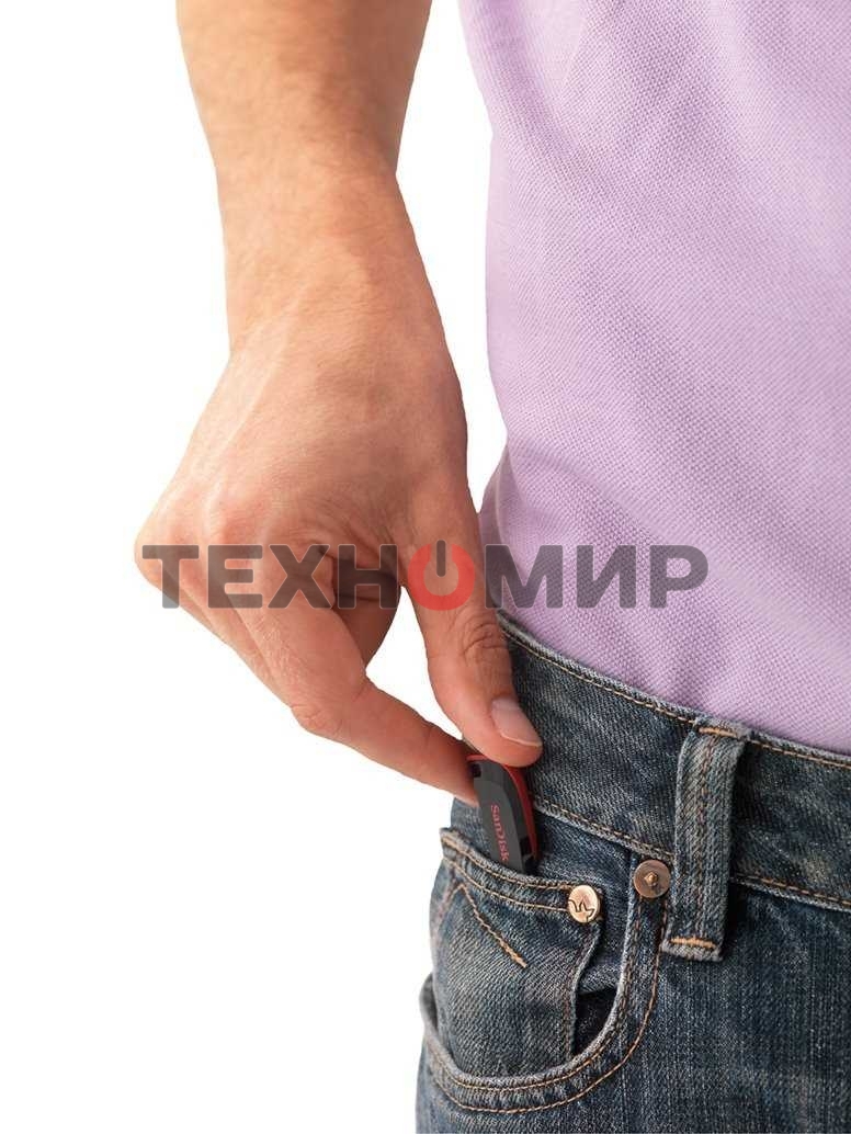 Флешка USB SanDisk Cruzer Blade (SDCZ50-128G-B35), 128Gb, USB 2.0, Type-A, R/W 16/4, черный