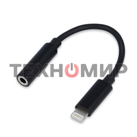 Переходник USB Cablexpert CCA-LM3.5F-01, Lightning/Jack3.5F, черный