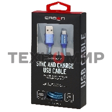 Кабель Crown USB - USB Type-C CMCU-3072C blue