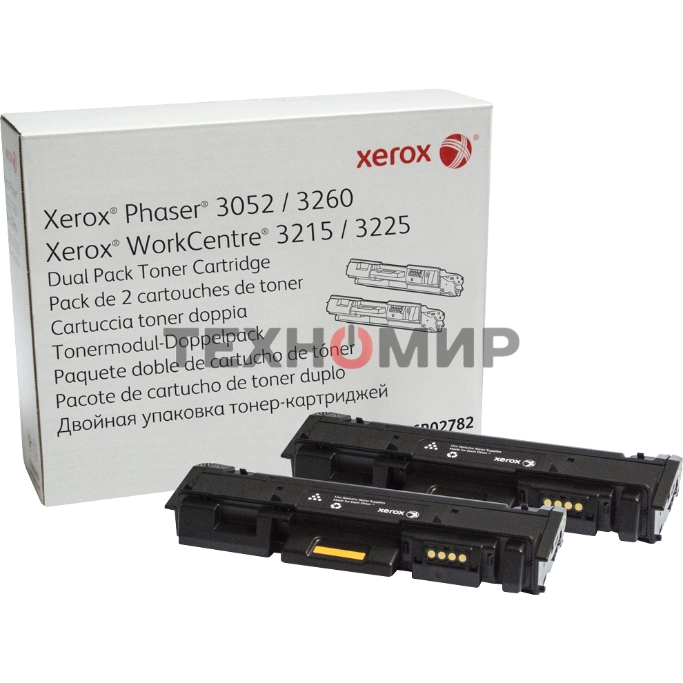 Картридж лазерный Xerox 106R02782 черный, 6000 стр. (упаковка 2шт х 3000 стр.), для Phaser 3052/3260/WC 3215/25 (channels)