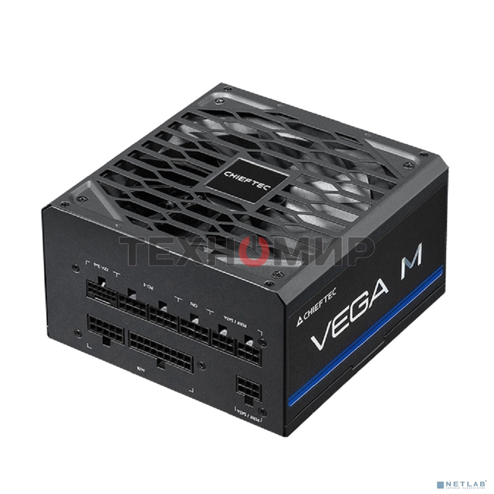 Блок питания Chieftec Vega M PPG-850-C (ATX 3.1, 850W, 80 PLUS GOLD, Active PFC, 135мм fan, Gen5 PCIe, Full Cable Management) Retail