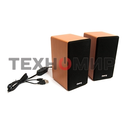 Акустическая система Dialog AST-20UP - акустические колонки 2.0, 6W RMS, Cherry, питание от USB
