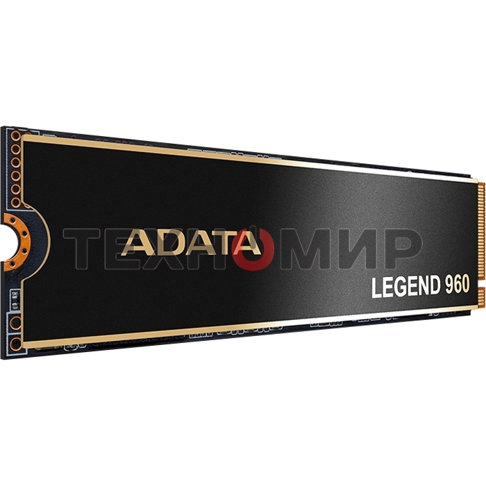 Накопитель SSD ADATA LEGEND 960, 2Tb, PCIe 4.0 x4, M.2 2280, NVMe, R/W 7400/6800, с радиатором