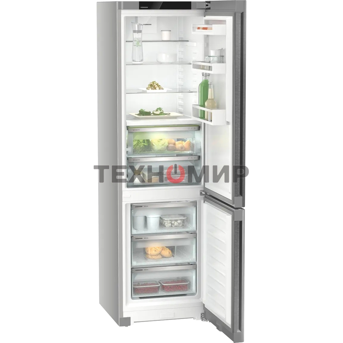 Холодильник Liebherr CBNsdc 573i-22 серебристый двухкамерный 266/94л морозилка снизу, No Frost