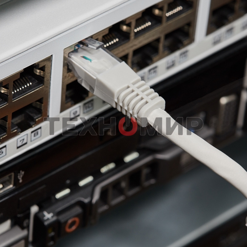 Пaтч-корд U/UTP Rexant, cat.5e, RJ45-RJ45, неэкранированный, LSZH серый, 2м