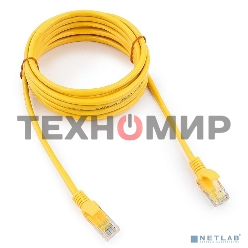 Патч-корд медный UTP Cablexpert PP10-3M/Y cat.5e, 3м, литой, многожильный, желтый